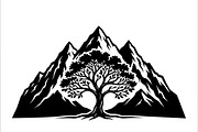 50 Sacred Mountain Tree Silhouette, an Empty State Illustration by Amazin_art (Thumbnail 11 of 37)