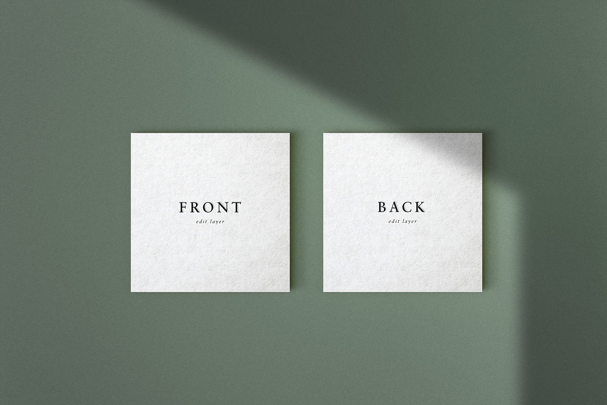 Square Embossed Business Card Mockup, a Product Mockup by Cuoco (Photo 3 of 7)