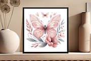Watercolor Boho Butterfly Clipart, an Illustration by DreamCafeArt (Thumbnail 5 of 7)
