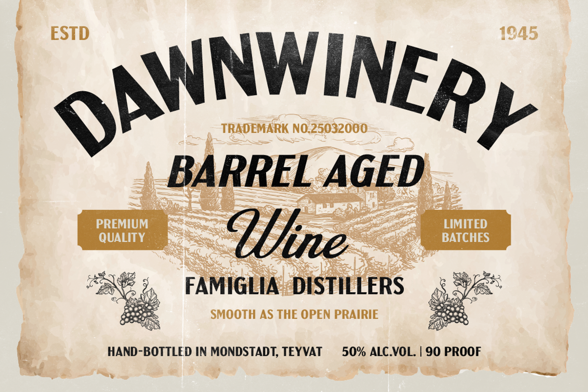 Brunson - Vintage Sans Serif, a Sans Serif Font by Burntilldead (Photo 3 of 12)