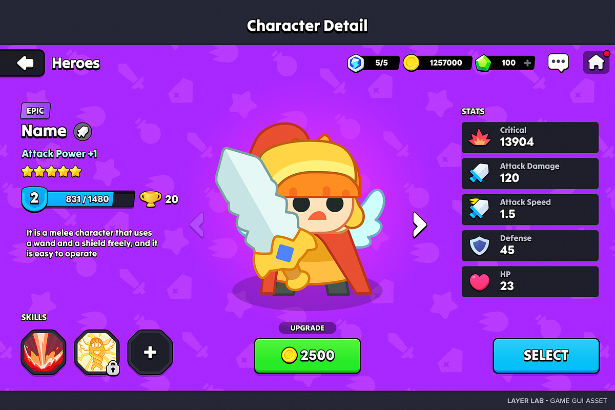 GUI - Casual Fantasy, an UI Kit Template by LAYERLAB (Photo 14 of 20)