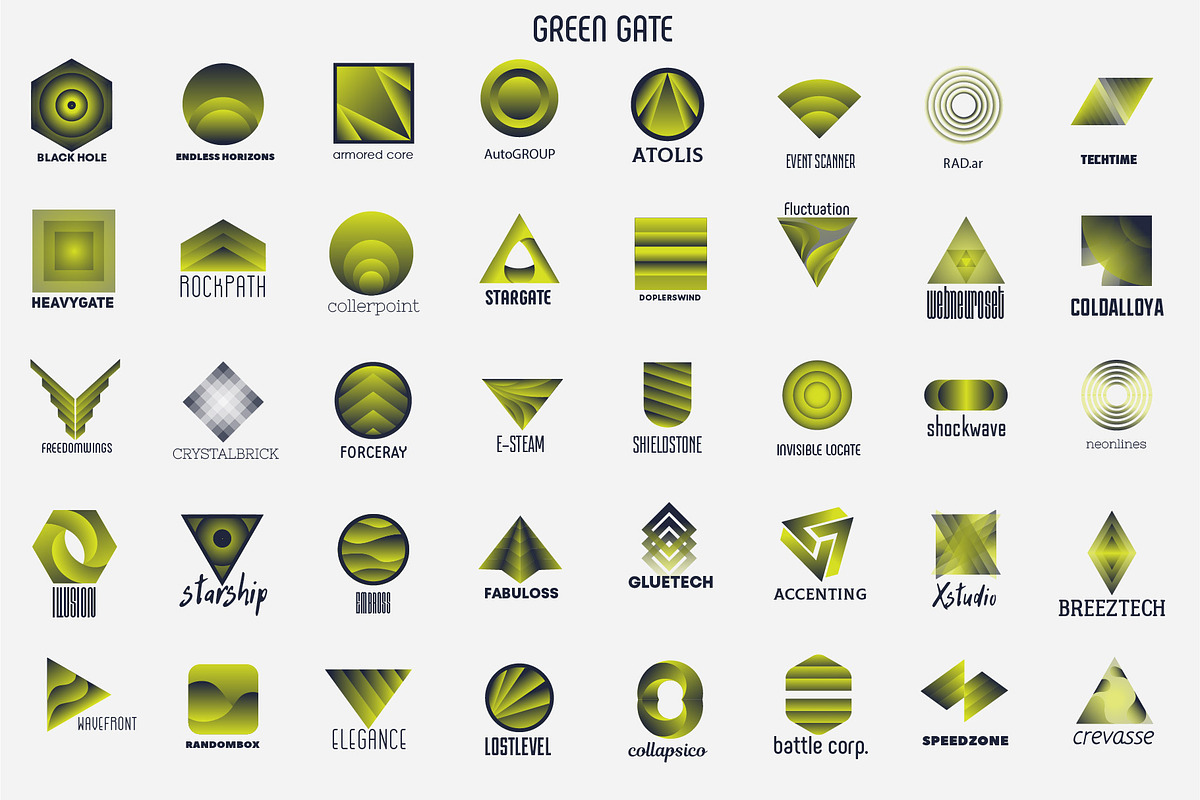 40 Gradient Logos, a Branding & Logo Template by airunreal (Photo 25 of 26)