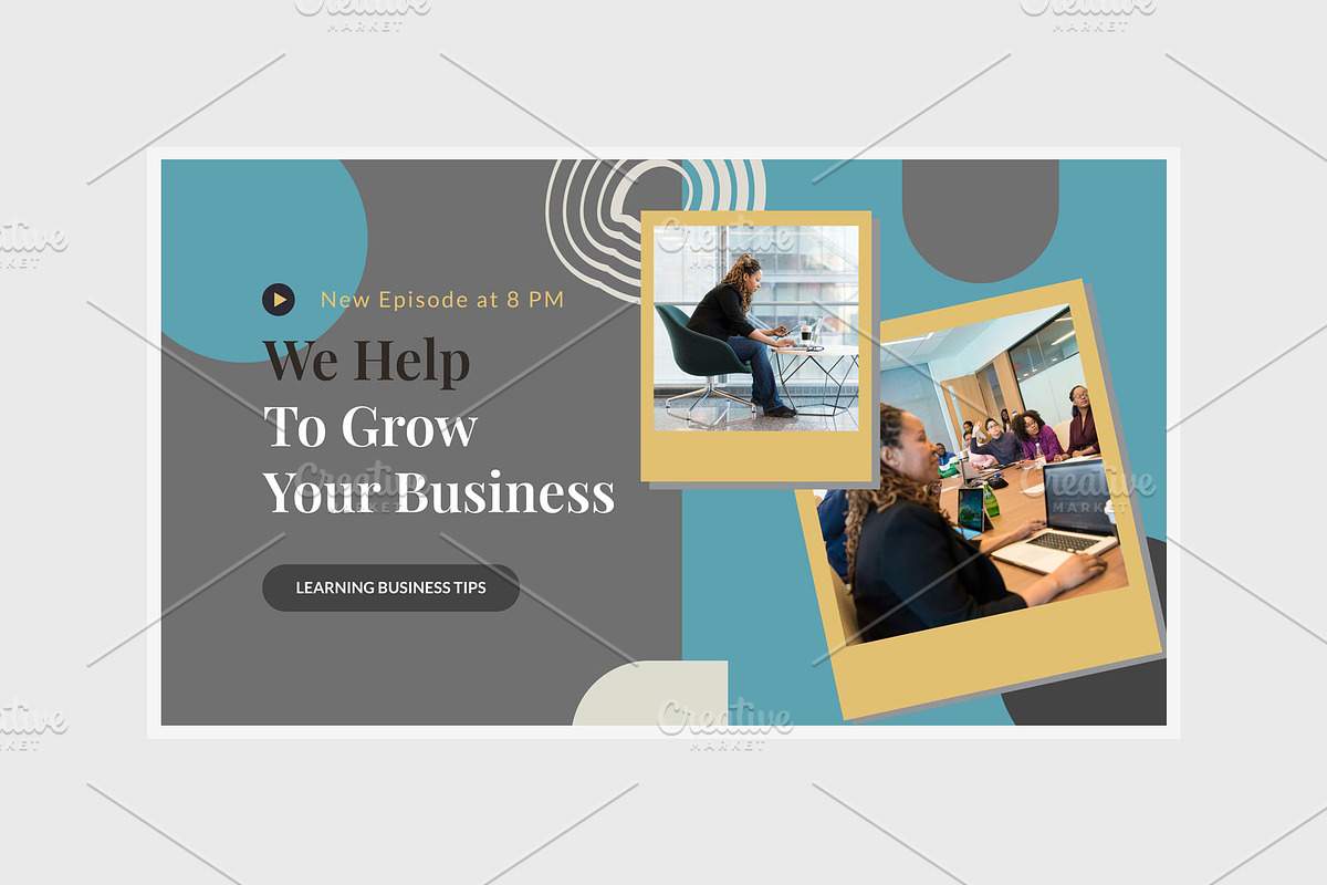 Business Youtube Thumbnail Template, a Social Media Template by hekenostudio (Photo 4 of 6)
