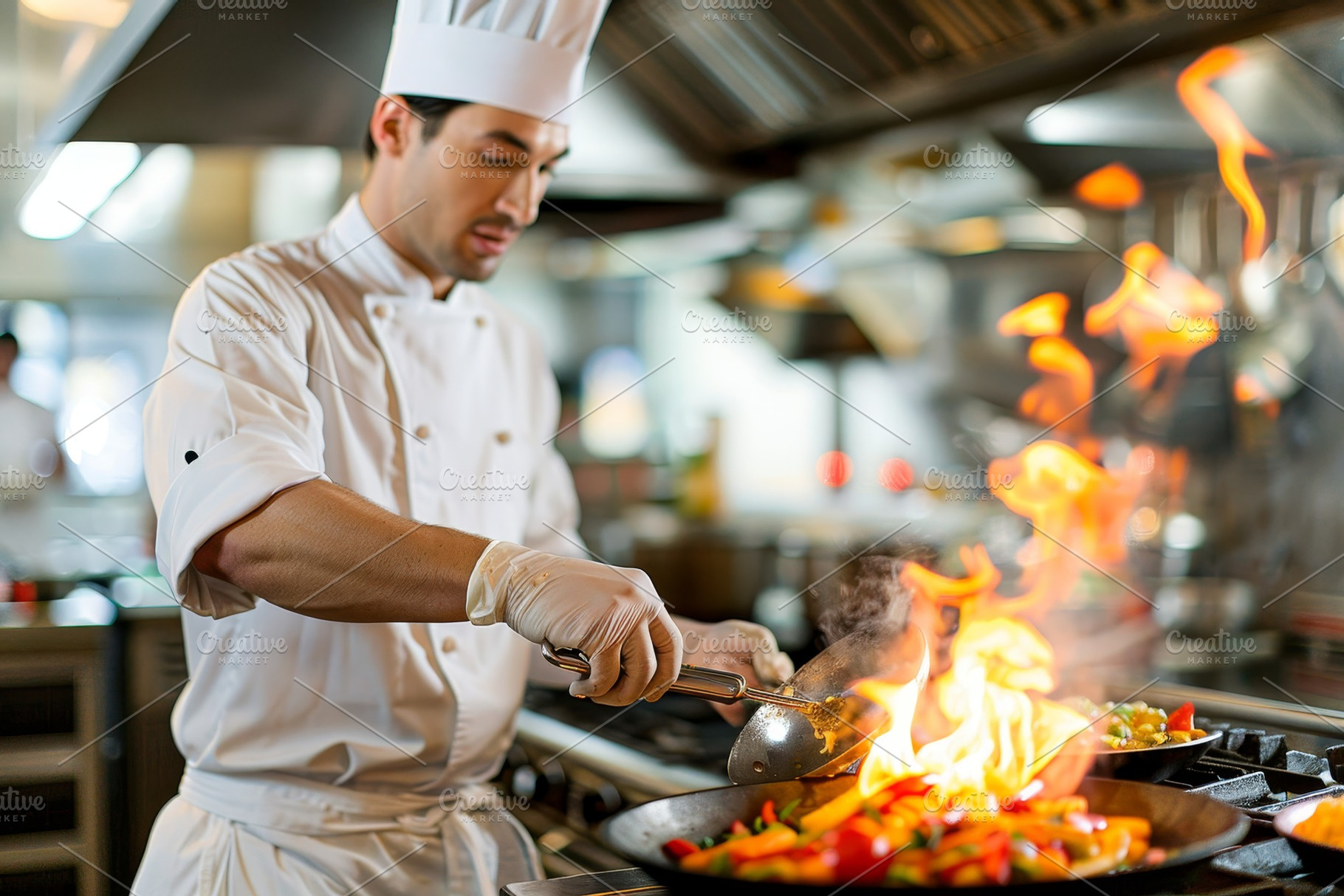 A chef is cooking on a grill in a bu, a Photo by Iftikhar Alam