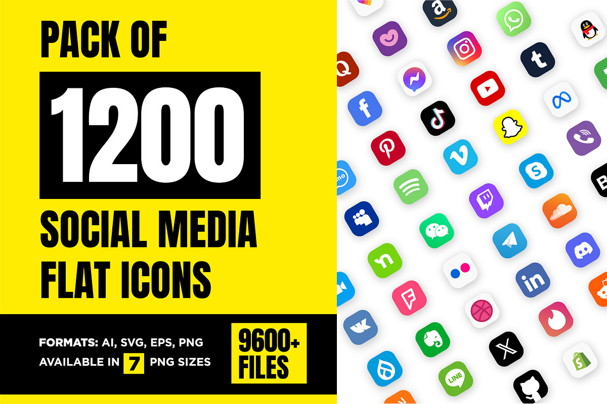 Social media icons set, an Icon by Team_Ultra_Graphics (Photo 1 of 13)