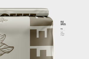 Coffee Pouch Mockup. Back View