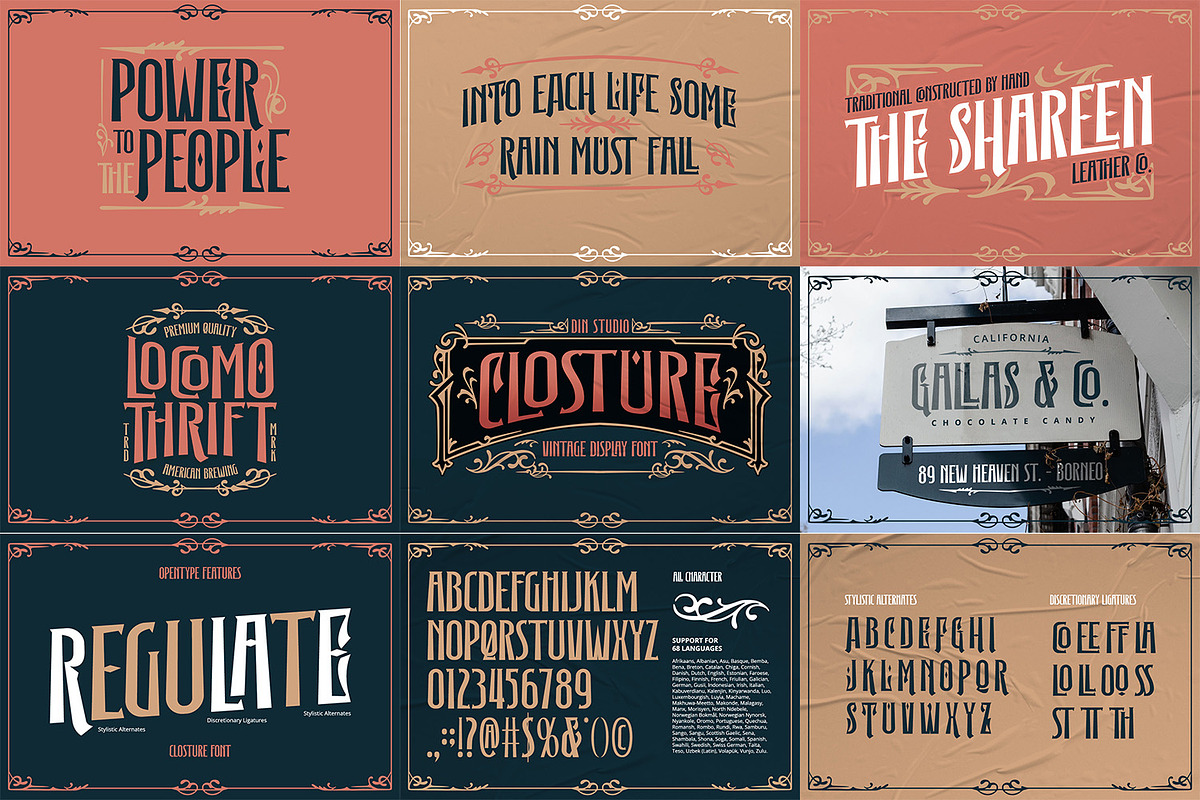 Vintage Font Bundle 4, a Symbol Font by Vintage Division (Photo 4 of 12)