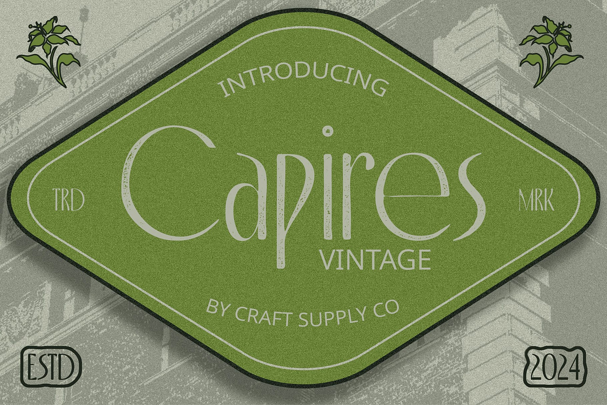 Capires Vintage, a Sans Serif Font by Craft Supply Co. (Photo 1 of 8)