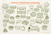 Farmers Market Clipart Naive Vector, a Food Illustration by SunnJaneArt (Thumbnail 5 of 18)