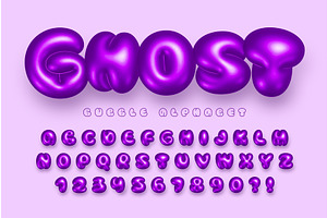 Purple bubble alphabet, inflated, an Object Illustration by RevelStockart