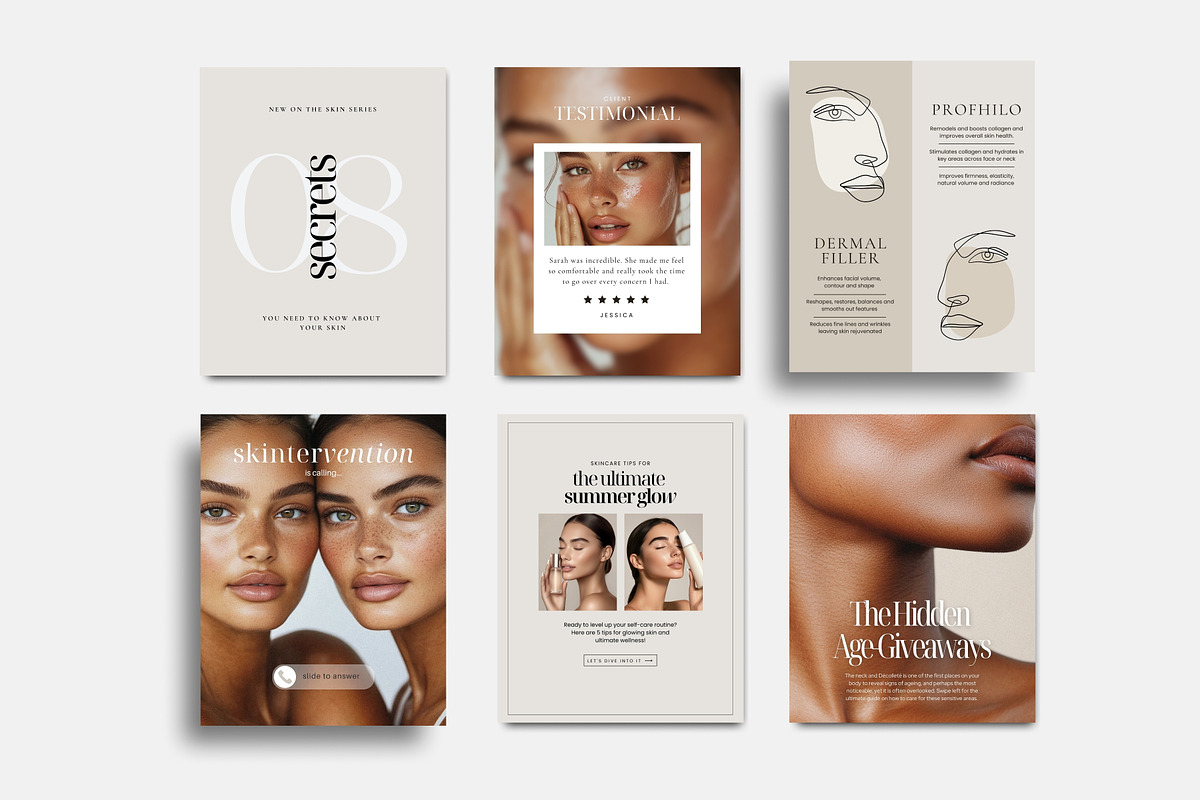 Skincare Social Media Canva Templates preview 6