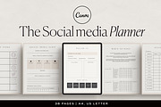 Social Media Planner Canva Template, a Social Media Template by HelloKarla (Thumbnail 1 of 6)