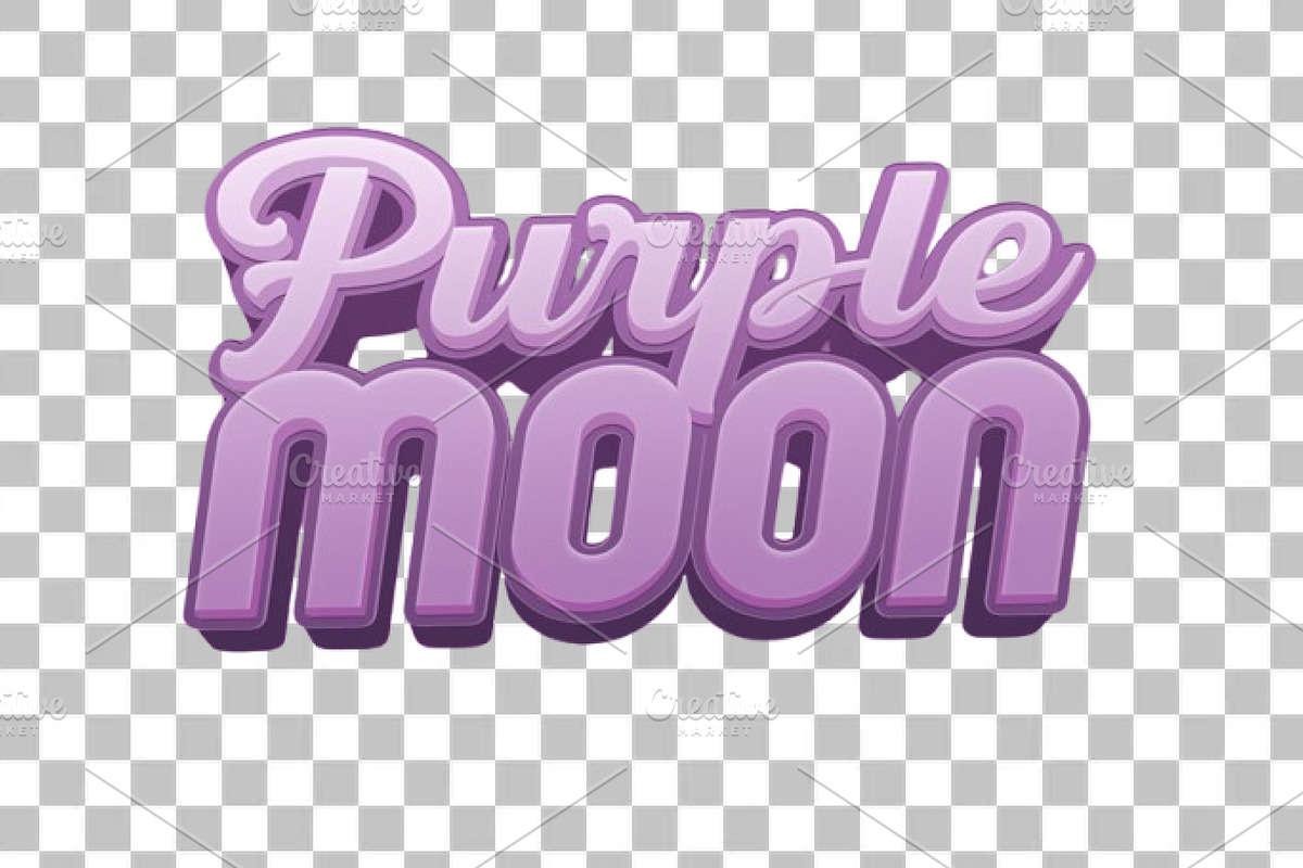 Purple 3D Editable Text Effect, a Layer Style Add-On by TrueVector (Photo 2 of 2)