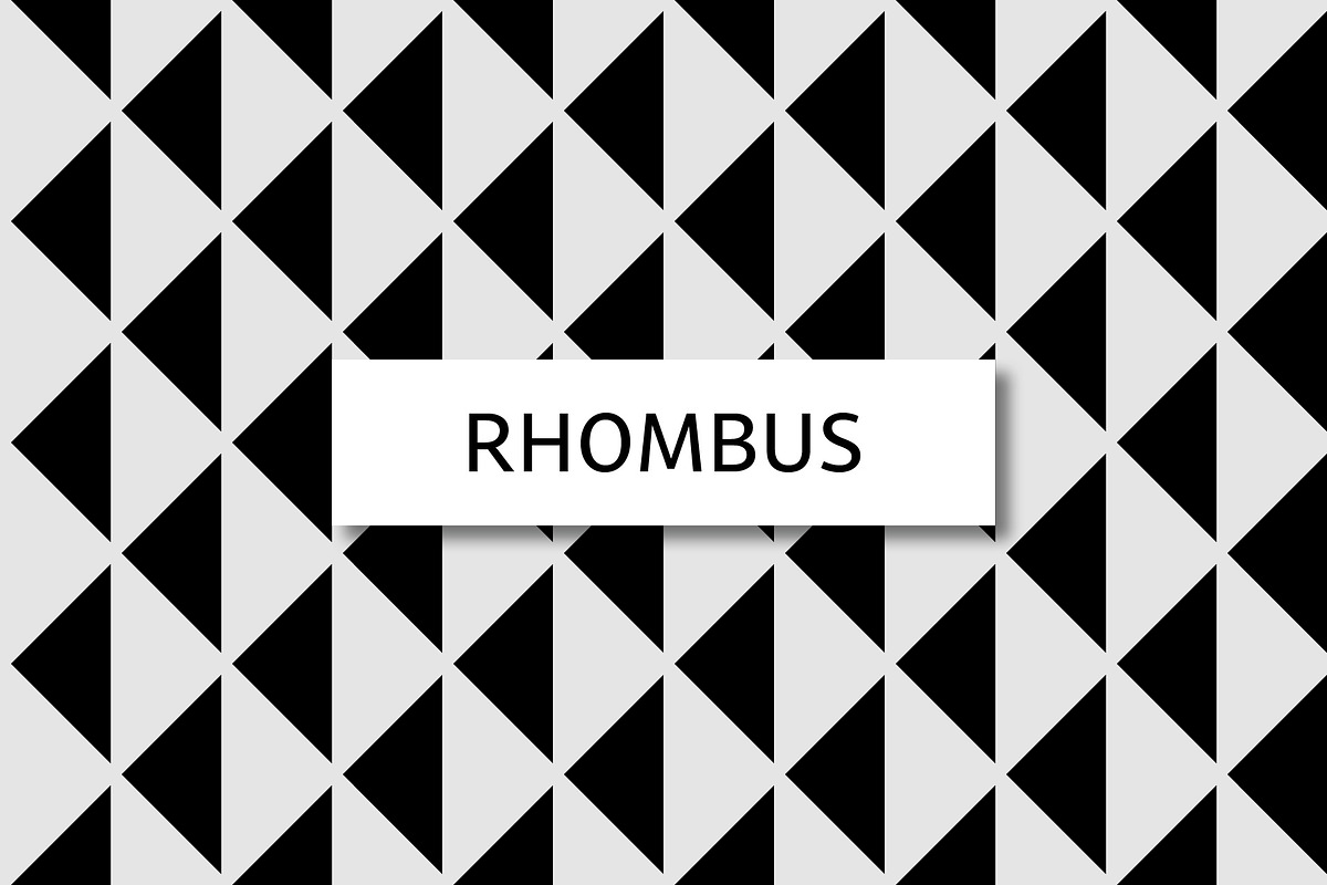 Rhombus - 12 Seamless Patterns, a Pattern Graphic by Tustan (Photo 1 of 4)