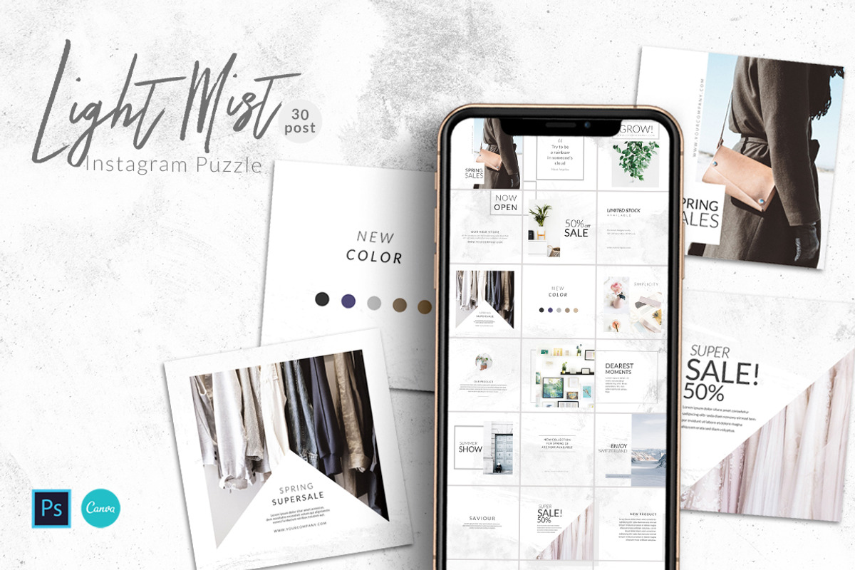 PUZZLE Bundle Instagram CANVA PS, a Social Media Template by Eviory (Photo 39 of 50)