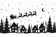 Christmas Night Silhouette Set, an Illustration by BIPLOB EXPERT (Thumbnail 14 of 21)