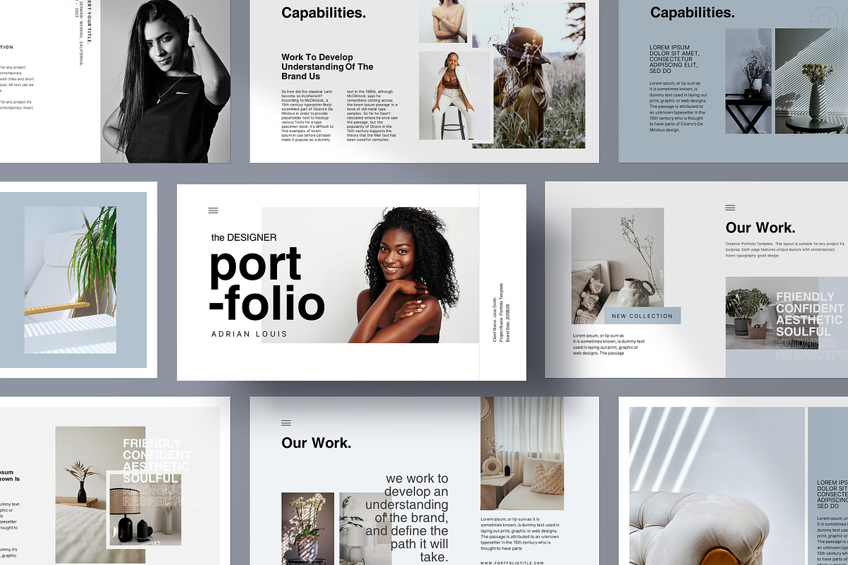 Minimal Portfolio Canva Template, a Presentation Template by ...