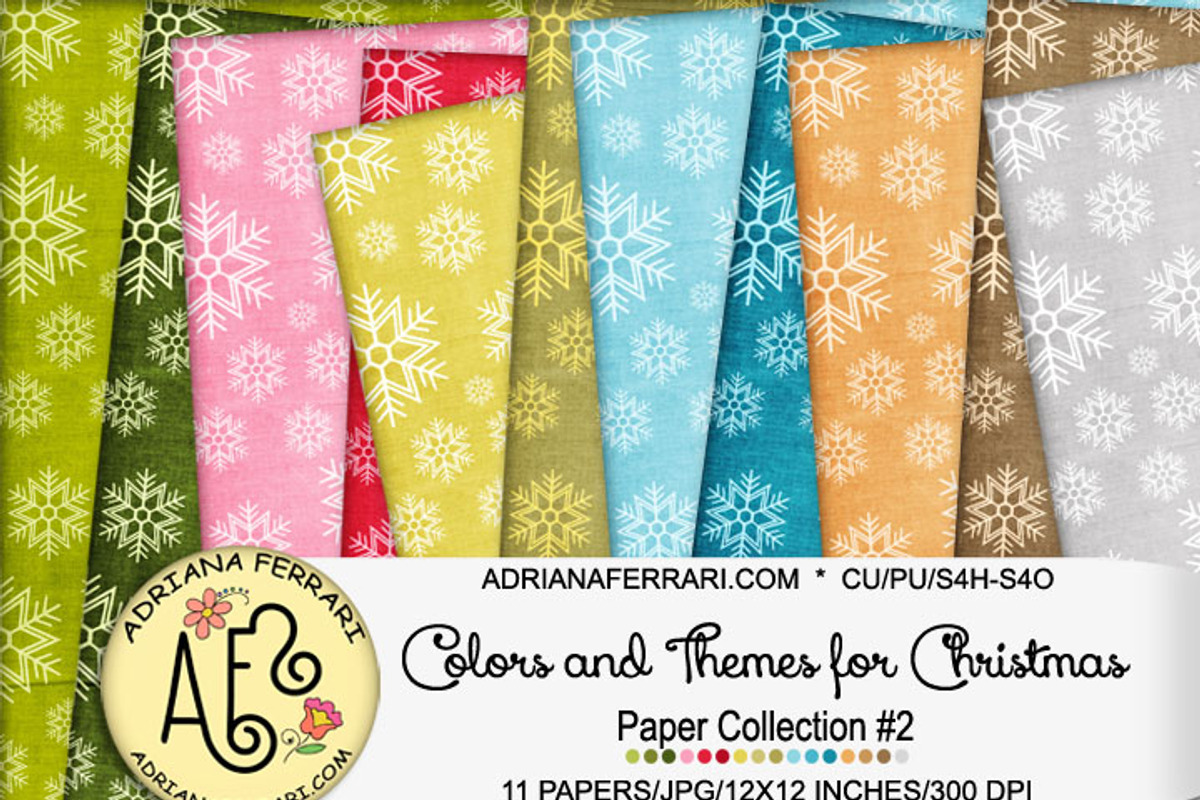 Colors and Themes for Christmas 2, a Pattern Graphic by Adriana Ferrari