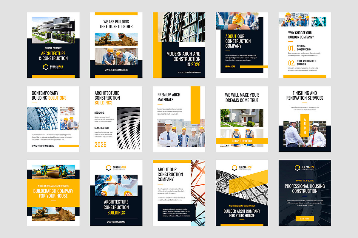 BuilderArch Instagram Canva Template, a Social Media Template by artbart (Photo 5 of 7)
