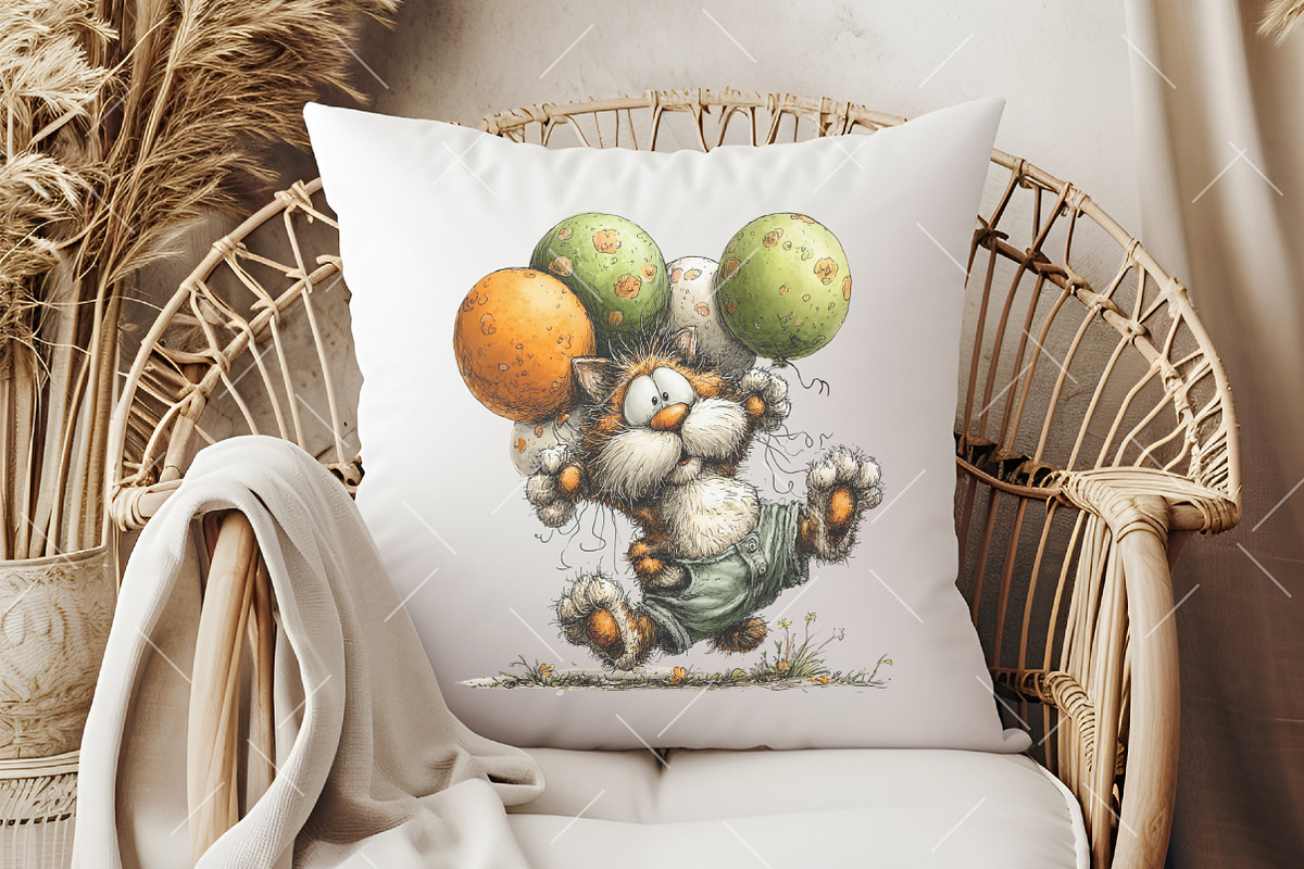 Whimsical Easter Cat Clipart, an Illustration by OK Design (Photo 6 of 6)