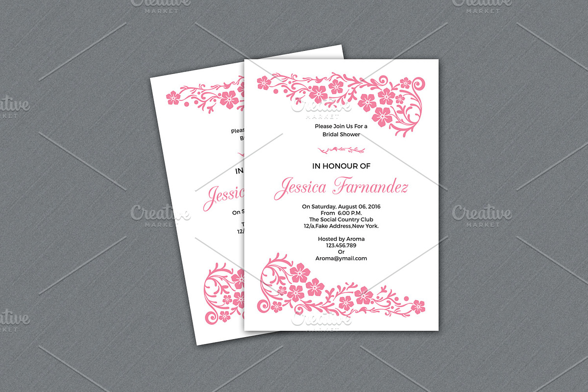 Bridal Shower Invitation Template, a Stationery Template by retrographix (Photo 2 of 3)