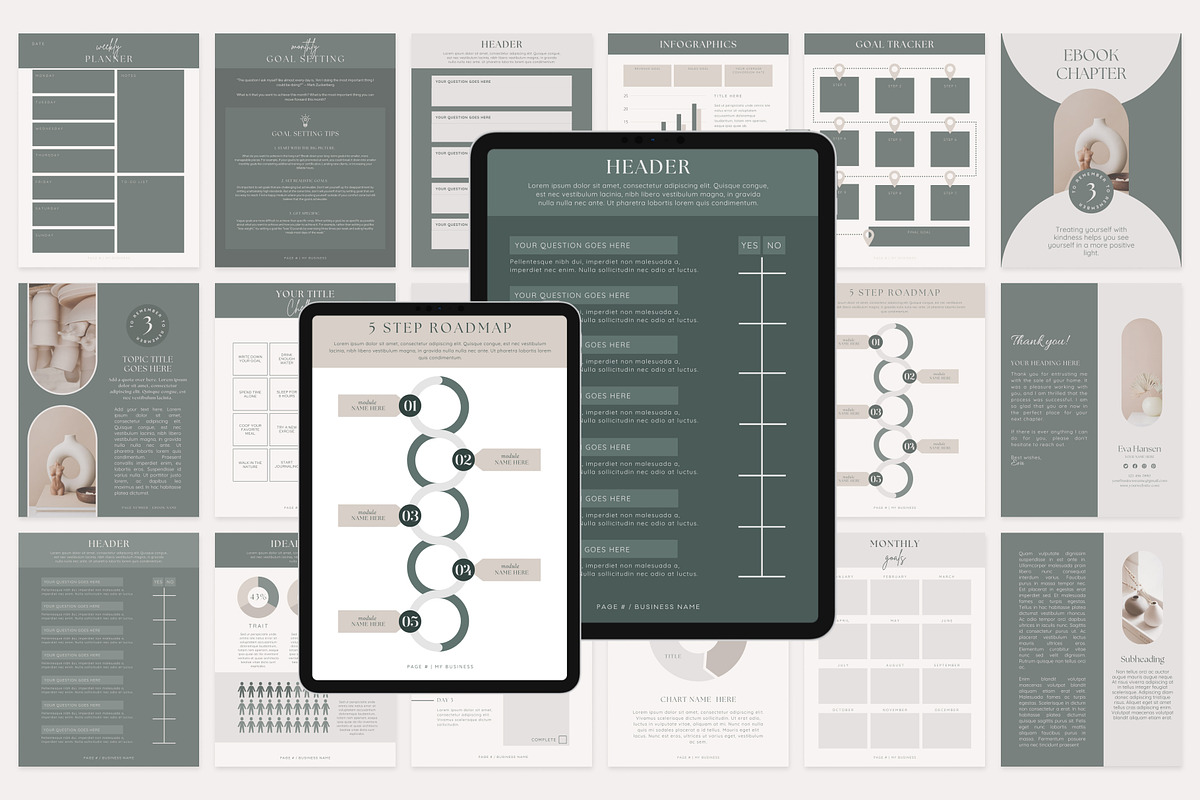 Aesthetic Ebook & Workbook Templates, a Magazine Template by Studio DigiCraft (Photo 8 of 8)