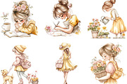 Watercolor Messy Bun Mom Clipart, an Illustration by Designking (Thumbnail 2 of 4)