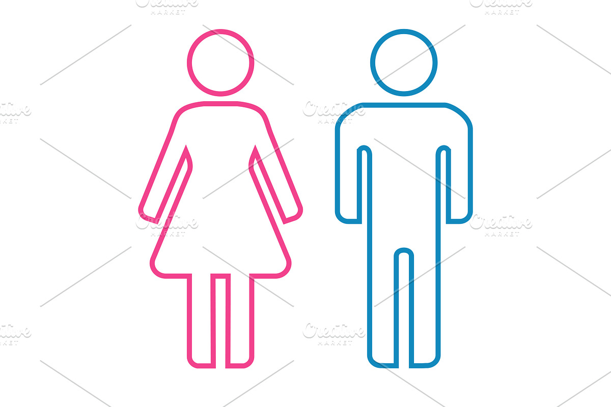 Man and woman icons, an Outline Icon by RODINA (Photo 1 of 3)