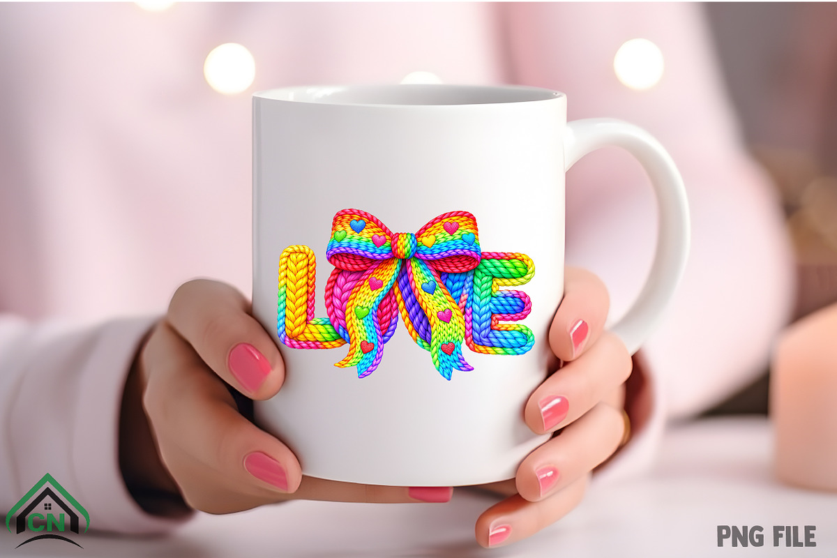 Faux Yarn LOVE Valentine's Day PNG, an Illustration by Craft Nest (Photo 4 of 4)