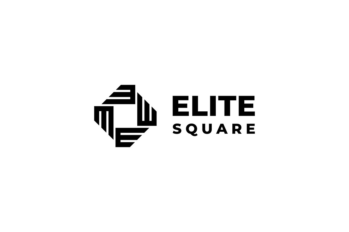 E Letter abstract Square Logo, a Branding & Logo Template by Riaper