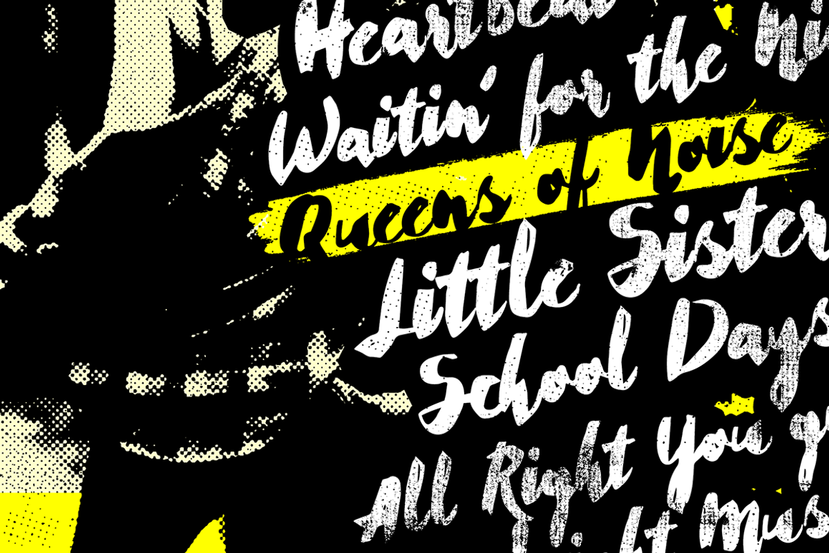 Cherie Bomb - Punk rock script font, a Script Font by Great Scott! (Photo 2 of 8)