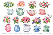 Flowers in a cup, cottagecore, an Illustration by swiejko (Thumbnail 2 of 6)