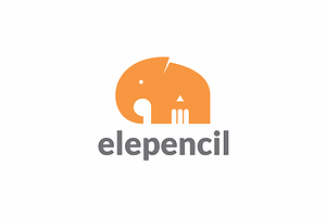Elephant Pencil Logo Template, a Branding & Logo Template by yopie