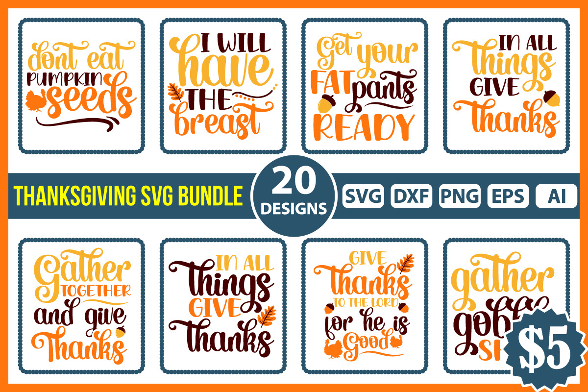 Thanksgiving Mega SVG Bundle, an Object Graphic by FunnySVGCrafts (Photo 9 of 11)