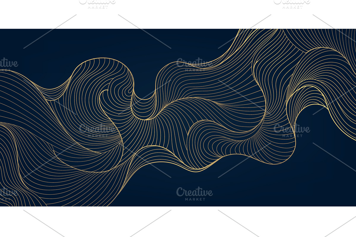 Line Art Clouds and Waves, a Pattern Graphic by Marylia (Photo 22 of 28)