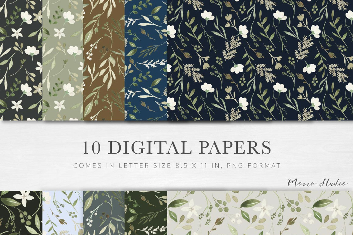 Neutral Botanicals Florals & Leaves, a Work Illustration by Momo Studio (Photo 7 of 16)