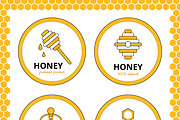 Set for branding honey, apiary, a Food Illustration by flatart (Thumbnail 2 of 6)