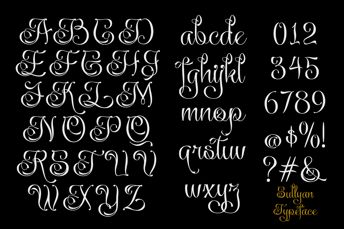Sullyan Modern Calligraphy, a Blackletter Font by TypeClassHeroes (Photo 5 of 12)