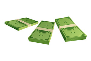 Cartoon money. Paper cash, a Finance Illustration by Things for designers