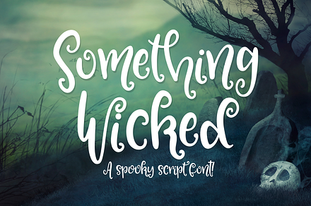 Something Wicked -spooky script font
