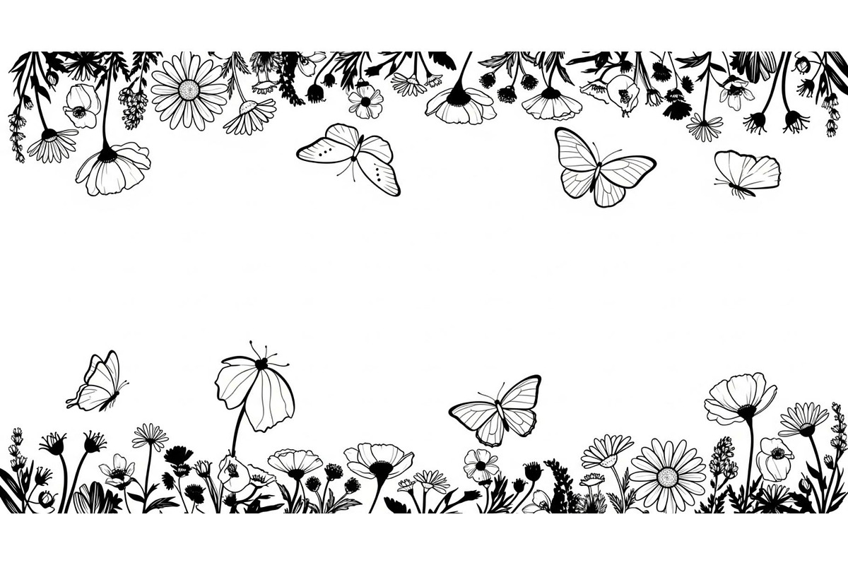 Floral Grass Border Silhouette Bundl, an Illustration by Amazin_art (Photo 38 of 51)