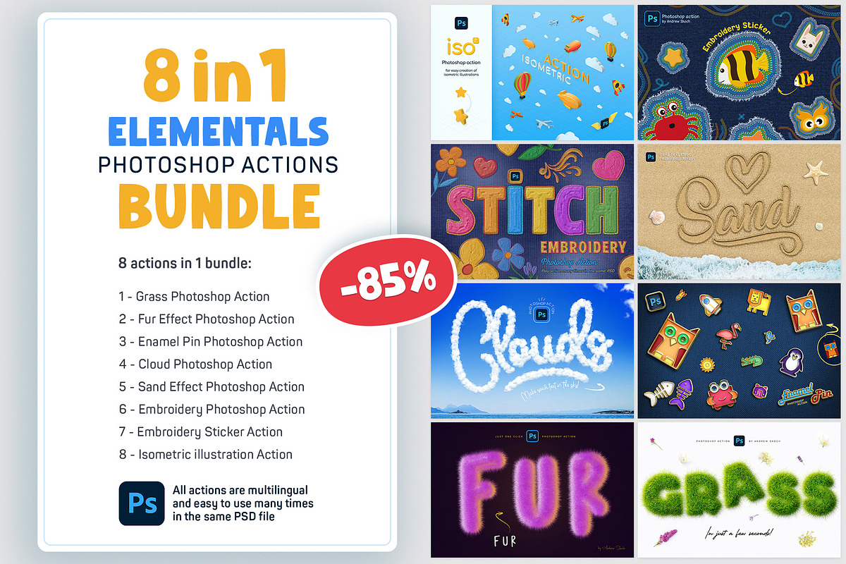 Elementals Photoshop Actions Bundle, an Action Add-On by Andrew Skoch Design (Photo 10 of 10)