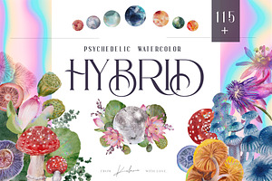 HYBRID - Psychedelic Watercolor Set