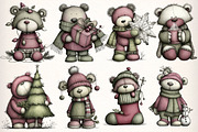 Whimsical Teddy Bear Clipart Bundle, an Illustration by Dream Creation (Thumbnail 3 of 7)