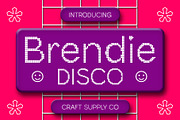 Brendie Disco, a Sans Serif Font by Craft Supply Co. (Thumbnail 1 of 8)