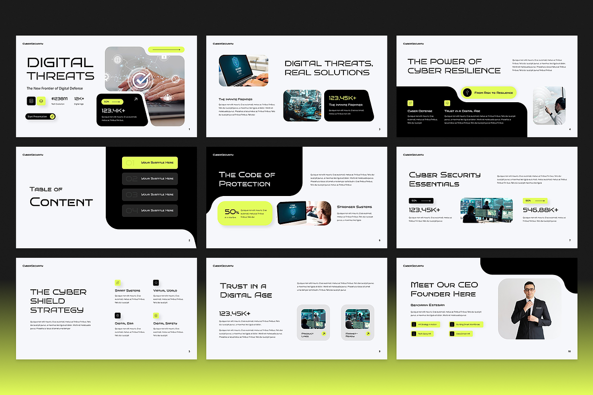 Cyber Security Google Slides, a Presentation Template by Annora Studio (Photo 2 of 7)