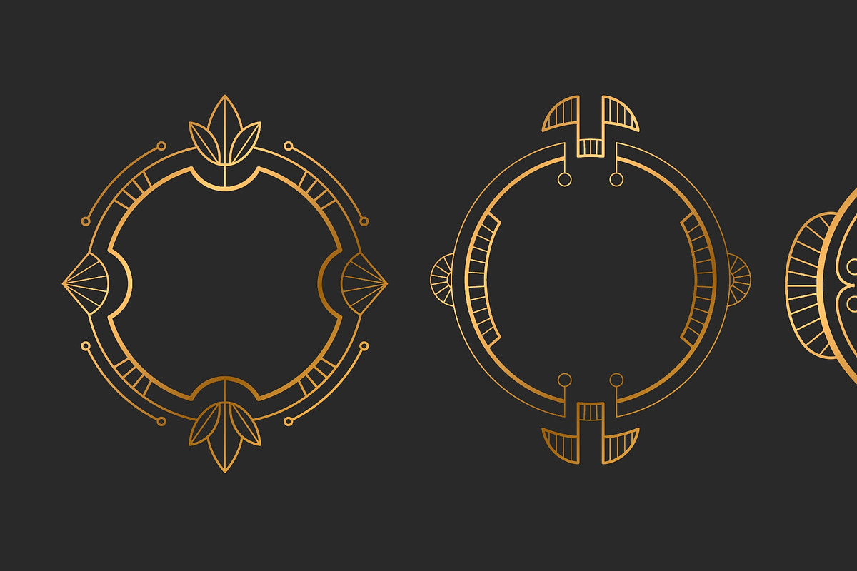 Art deco circle frames with golden, an Object Illustration by art PVP - market (Photo 3 of 3)