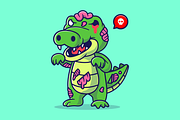 Cute Crocodile Zombie Cartoon, an Animal Illustration by Catalyst Labs (Thumbnail 1 of 3)