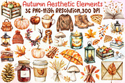 Autumn Aesthetic Elements Clipart, an Illustration by Sublimation Artist (Thumbnail 1 of 6)