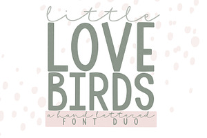 Little Love Birds Font Duo